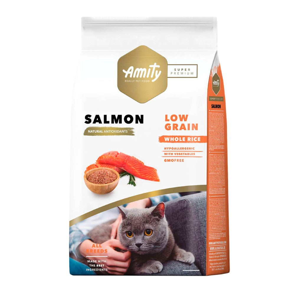 AMITY Salmón Esterilizado – Low Grain Gato Adulto