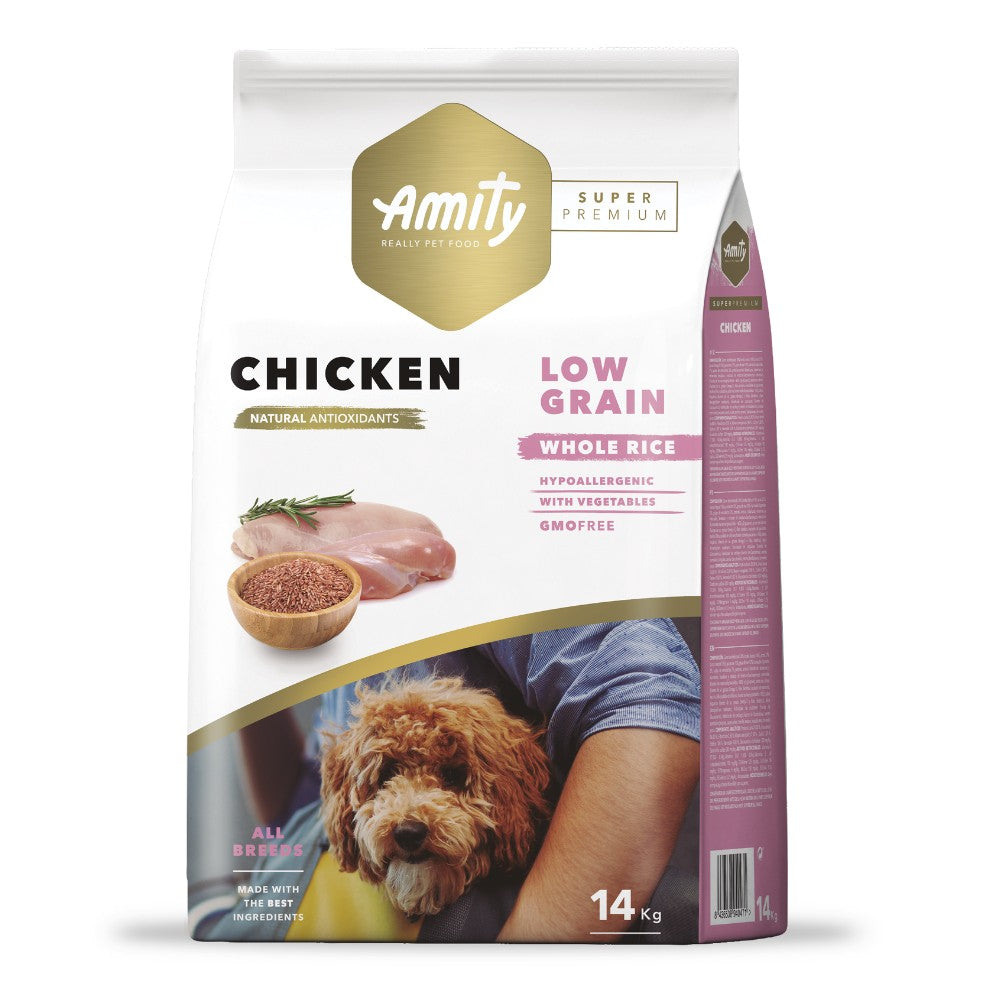 AMITY Alimento Pollo Perro Adulto – Low Grain Super Premium