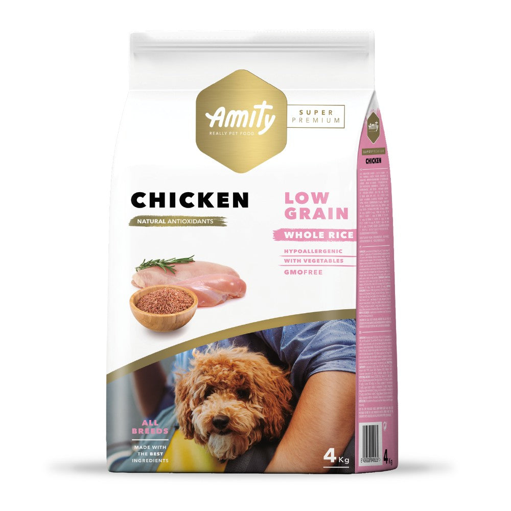 AMITY Alimento Pollo Perro Adulto – Low Grain Super Premium