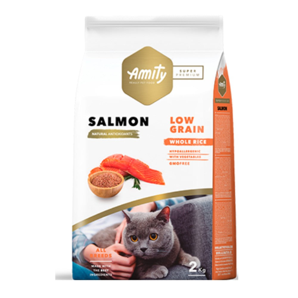 AMITY Salmón Adulto – Alimento para Gatos Low Grain