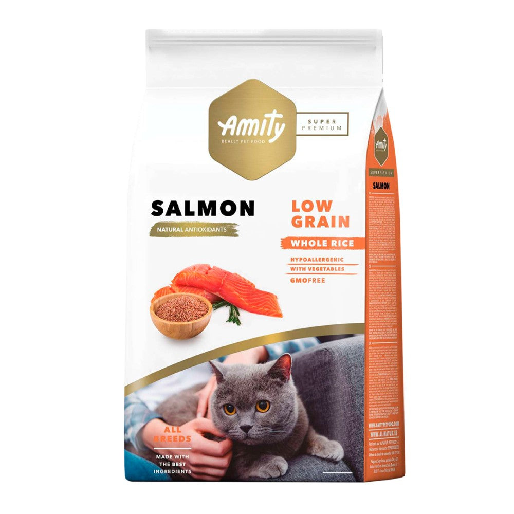 AMITY Salmón Adulto – Alimento para Gatos Low Grain