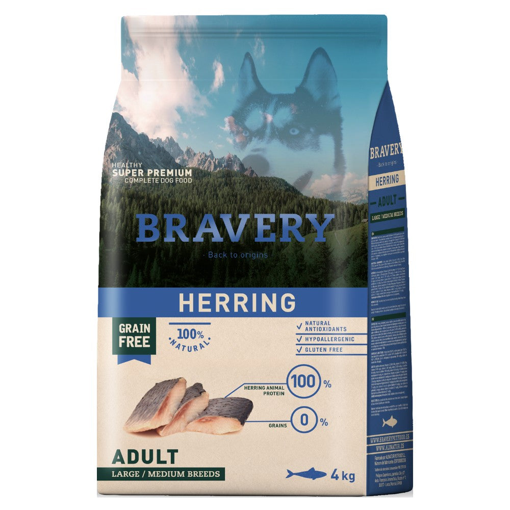 BRAVERY Adult Large/Medium Breeds Arenque Perros