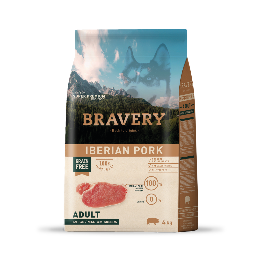 BRAVERY Adult Large Medium Breeds Cerdo Ibérico Perros