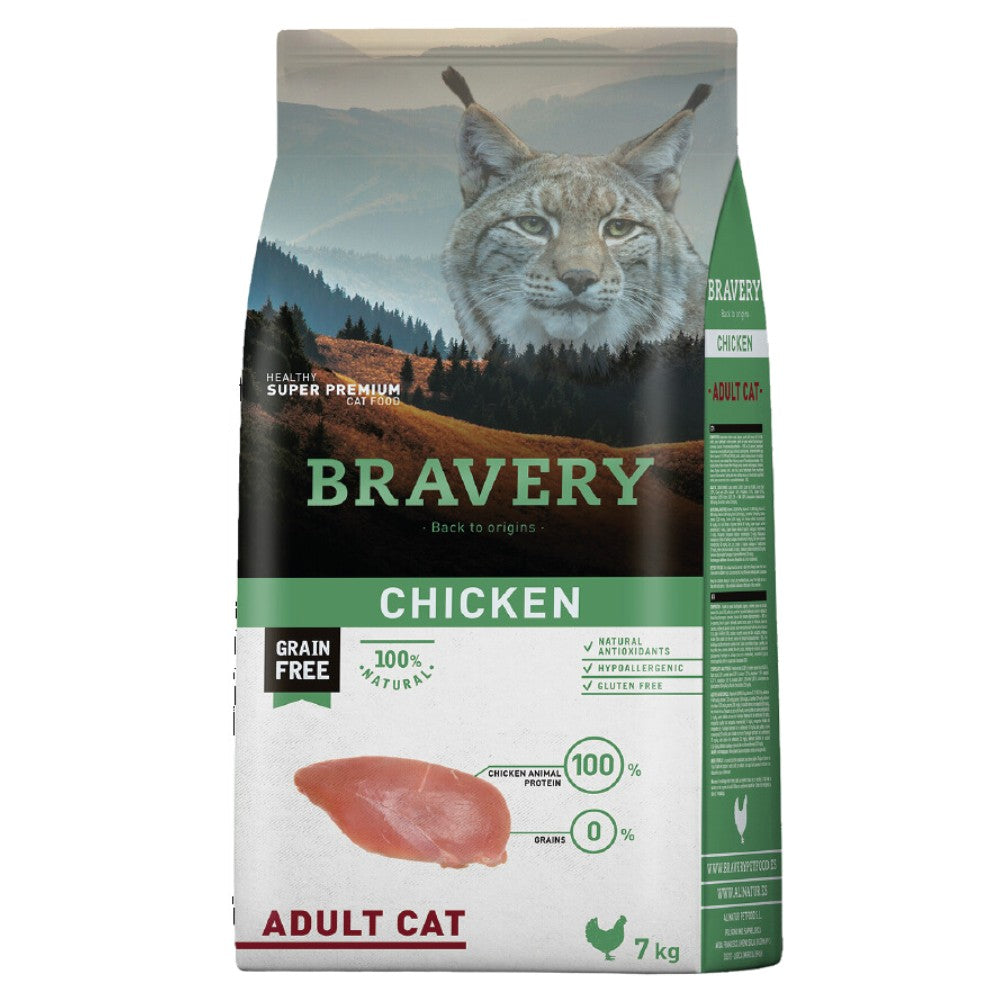 BRAVERY Adult Pollo Gatos