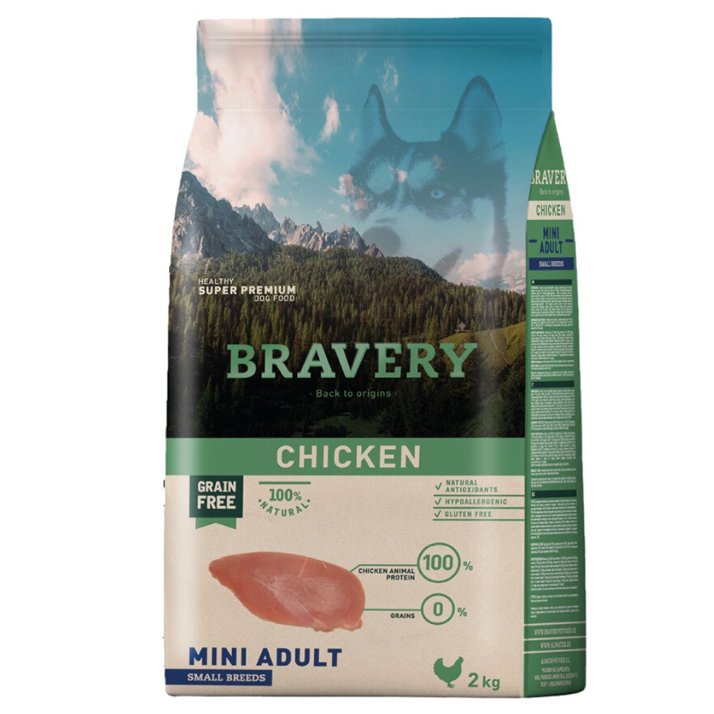 BRAVERY Mini Small Breeds Pollo - Nutrición Premium para Perros
