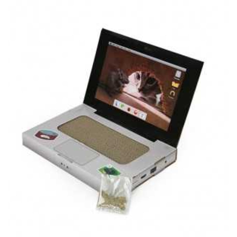 BRNX Rascador Catbook: Computador de Cartón para Gatos Curiosos