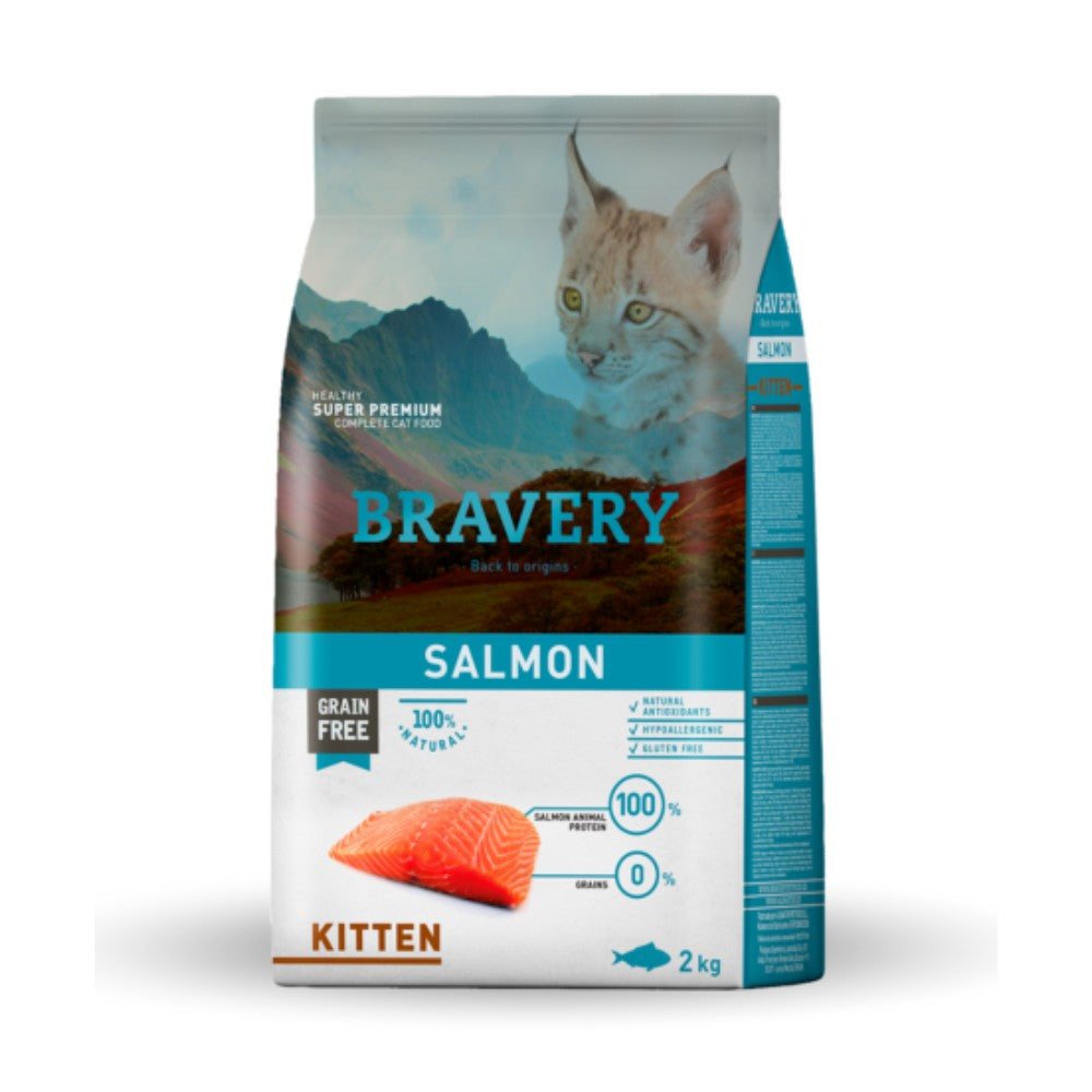 BRAVERY Salmón Kitten Grain Free | Alimento para Gatitos Premium