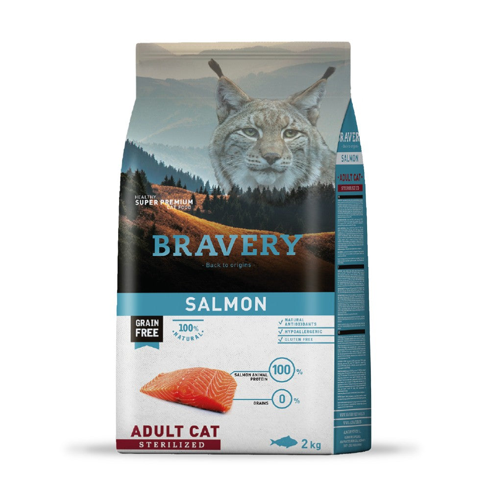 BRAVERY Salmón Gato Esterilizado – Adulto Grain Free