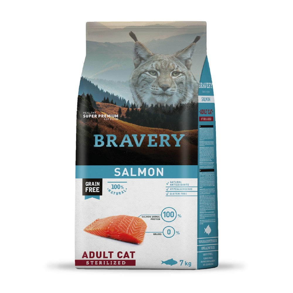 BRAVERY Salmón Gato Esterilizado – Adulto Grain Free