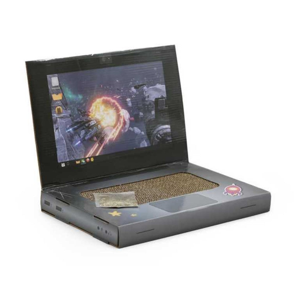 HEY! Rascador para Gatos: Computador Portátil incluye Catnip