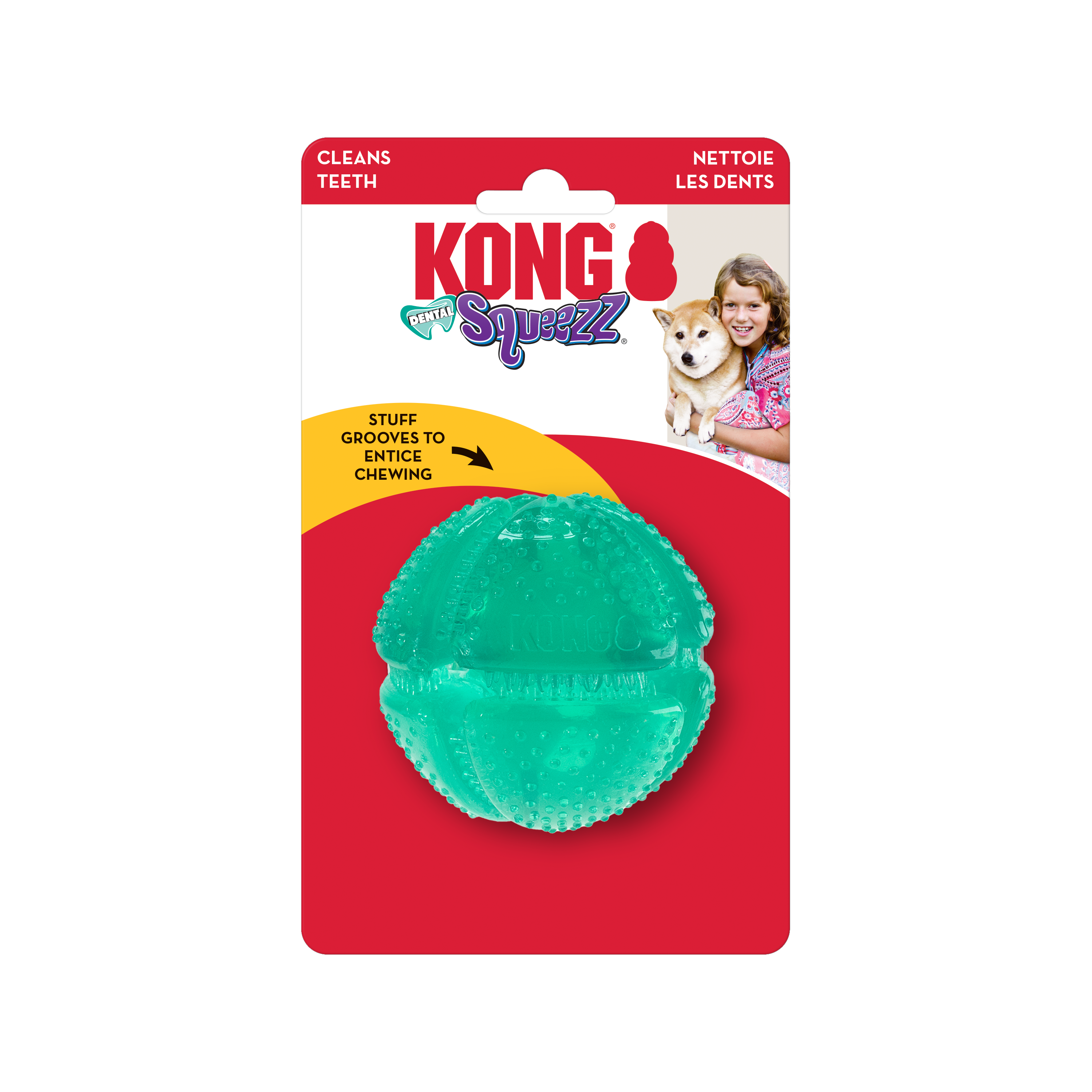 KONG Squeezz Dental Ball para Perros