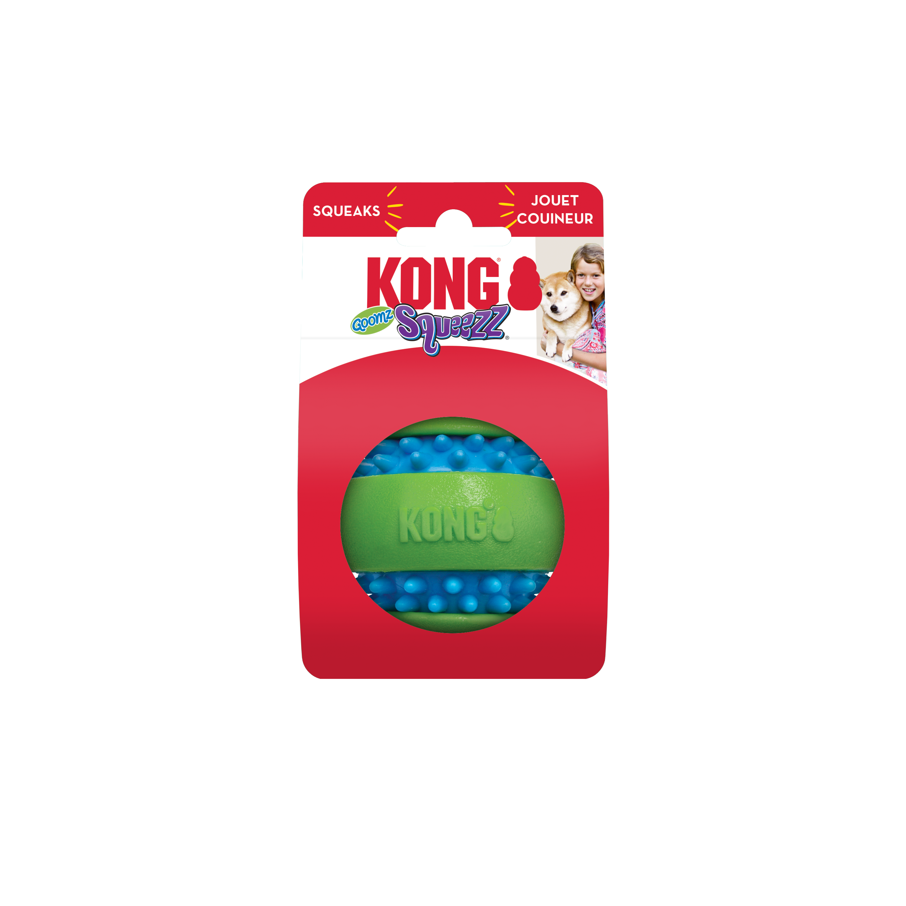 KONG Squeezz Goomz Ball Con Sonido Perros (Elige Talla)