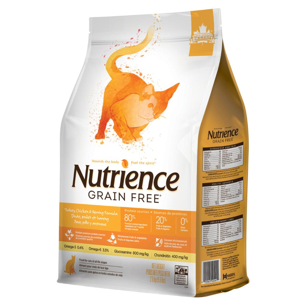 NUTRIENCE Grain Free Pavo Pollo Arenque Gatos