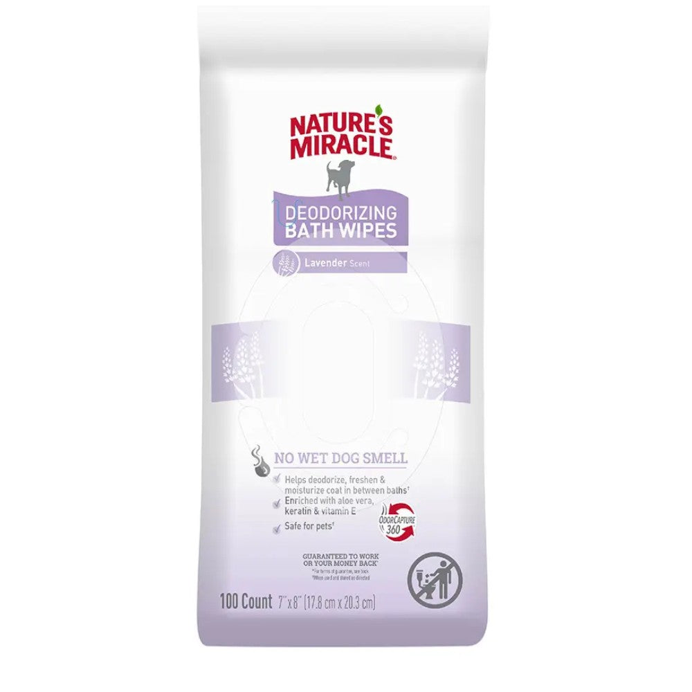 NATURE’S MIRACLE – Toallitas Húmedas Desodorizantes Perros (100 unid)