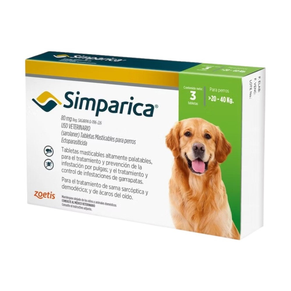 Simparica: Antiparasitario de ZOETIS que muchos Perros exigen (Peso)