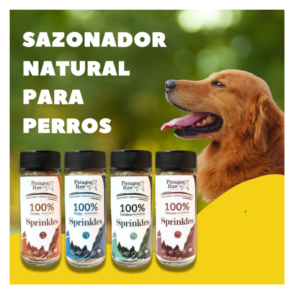 PATAGON RAW Sprinkles Perros: Mejora Comida, Sazonador 4 Sabores