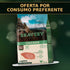 Comida para perros cachorros Bravery Pollo Grain Free 100% natural. Imagen promocional de oferta por consumo preferente fondo con destellos
