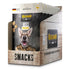 Caja exhibidora de bolsas snacks Belcando Bits Pollo grain free para perros, pack múltiple de premios naturales sin cereales