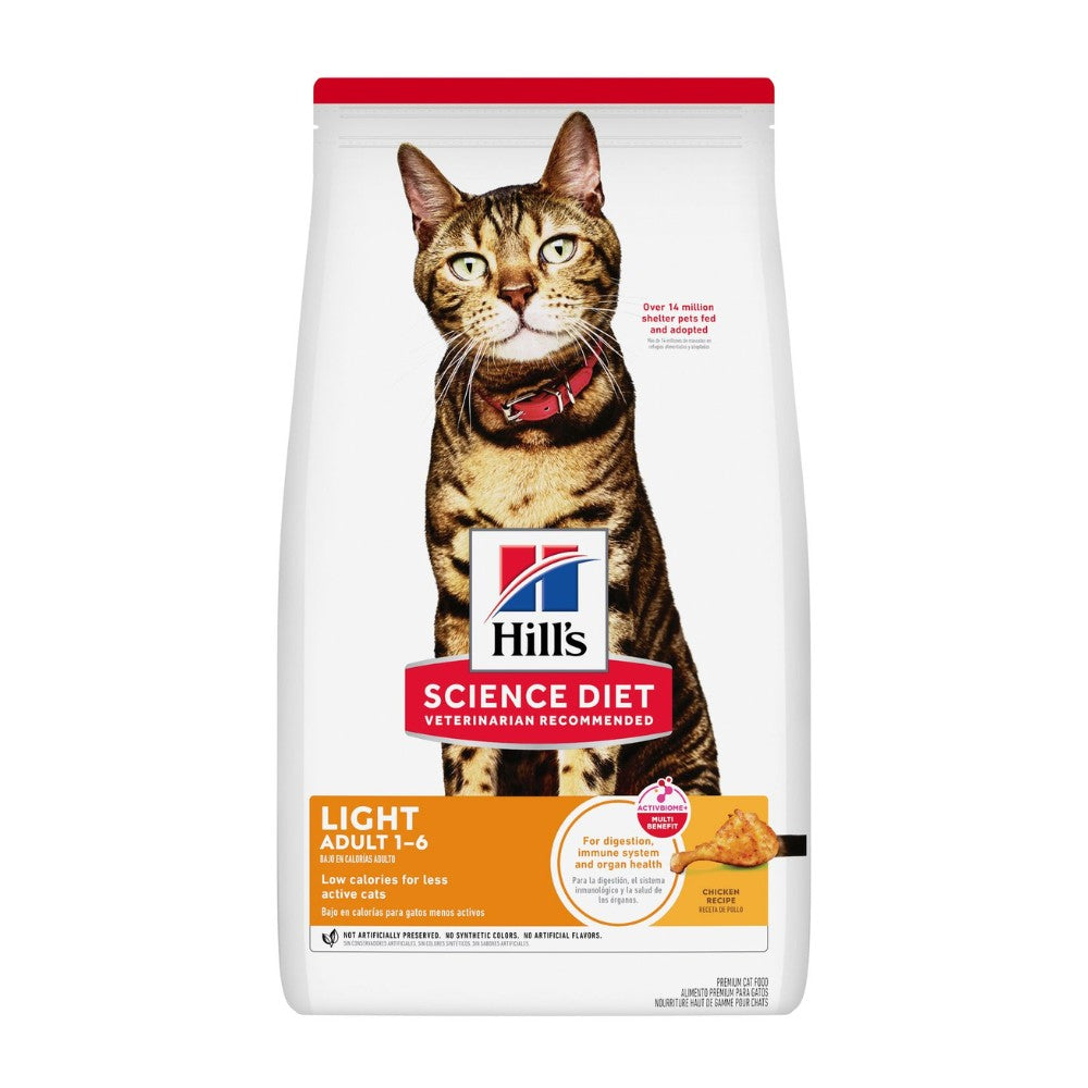HILL’S Science Diet Light Gato Adulto sabor Pollo, Control de peso