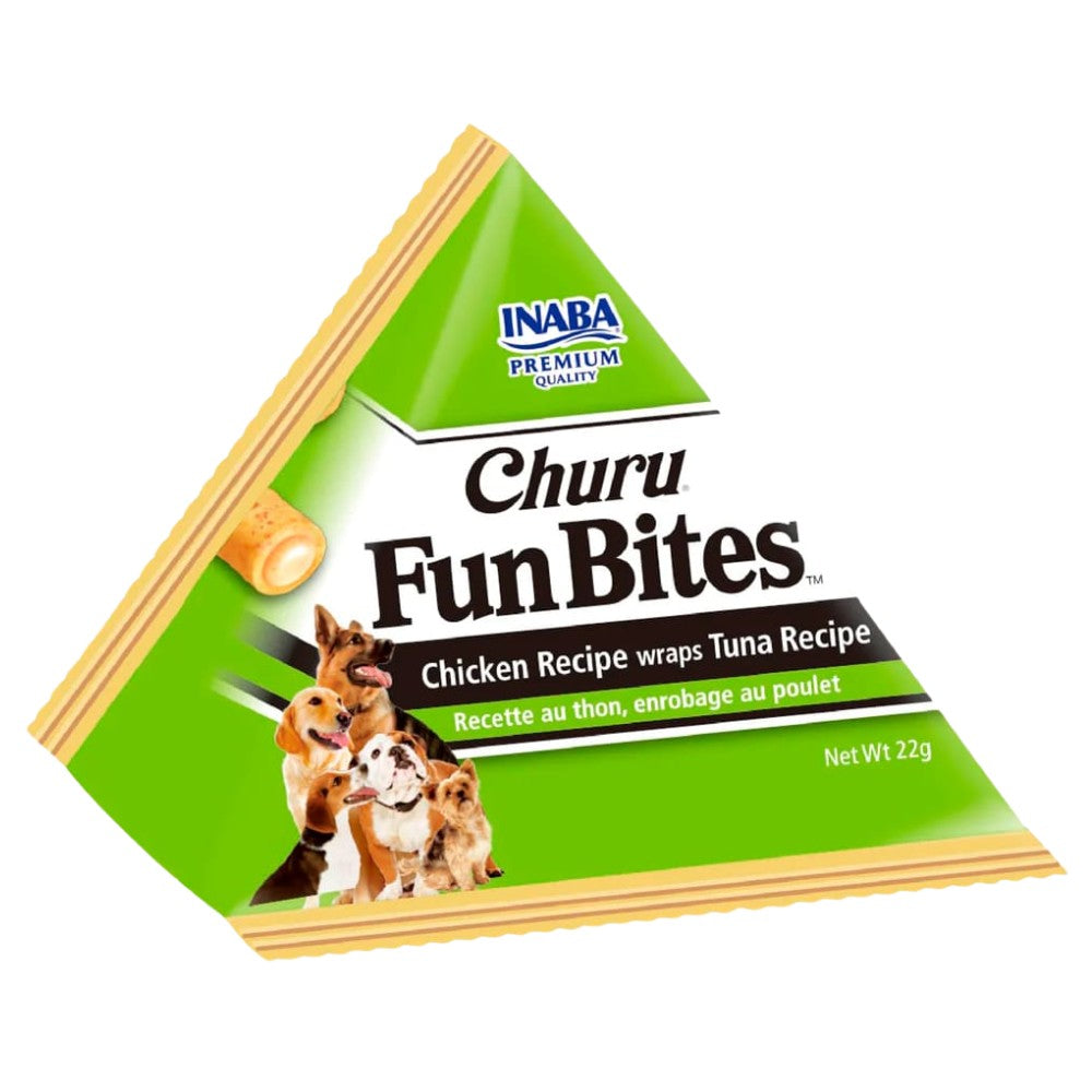 Churu INABA Fun Bites Perro: Snack Horneado crema Pollo Atún (6un)