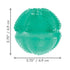 Dimensiones del juguete para perros KONG Dental Squeezz: 6.9 cms de diámetro, ideal para mordida de razas medianas y limpieza bucal efectiva