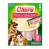 Empaque frontal de Churu para perros Inaba en formato ahorro de 8 tubos, snack nutritivo de pollo con salmón en puré saludable