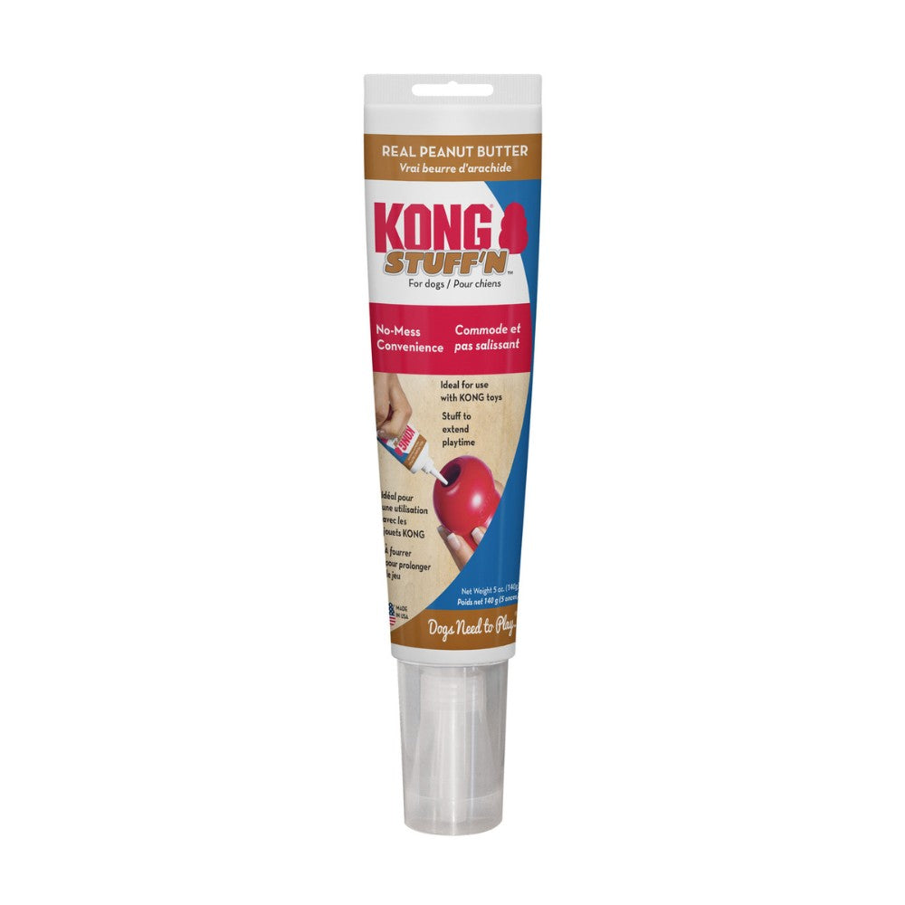 Envase 40g KONG Stuff'N Real Peanut Butter, mantequilla de maní natural de sabor irresistible para rellenar juguetes perros