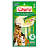 Envase frente de 4 tubos de INABA Churu para Perros sabor pollo con vegetales, bocadito cremoso sin conservantes artificiales