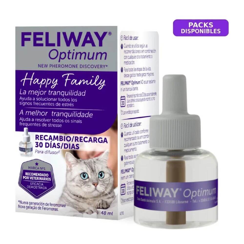 Repuesto Feliway Optimum: Feromonas Nueva Generación para Gatos